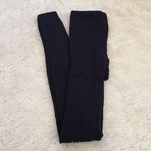 NWOT Navy Knit Footless Tights